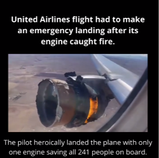 United Airlines Engine Fire